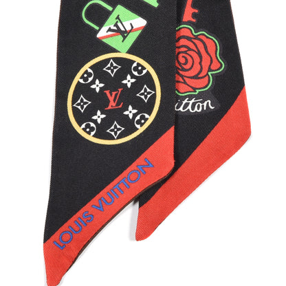 Louis Vuitton Silk Monogram LV Stories BB Bandeau Black 4 of 4