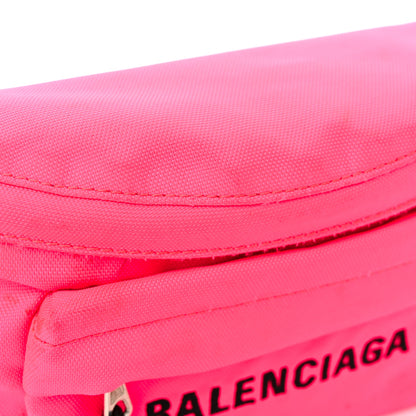 Balenciaga Textured Sport Nylon Logo Wheel Belt Bag Acid Pink 11 of 14
