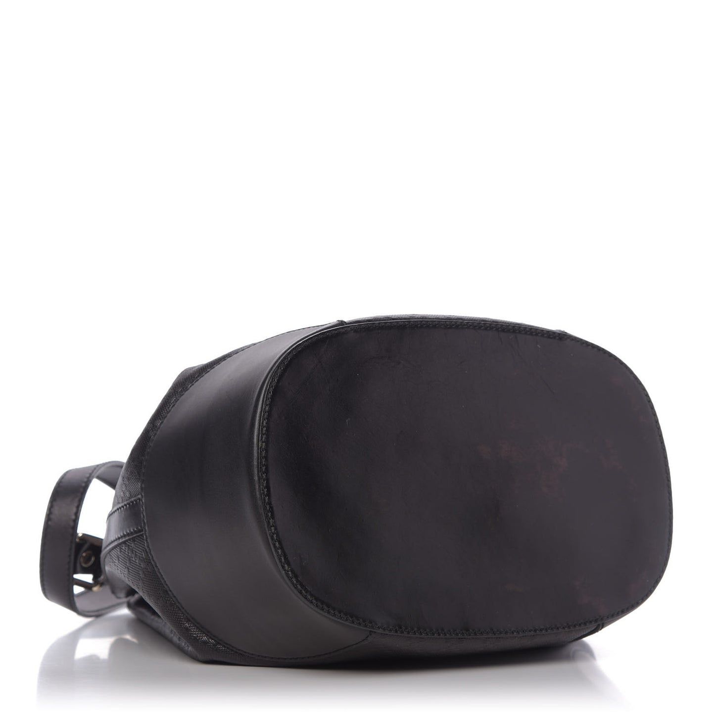 Bright Diamante Medium Bucket Bag Black
