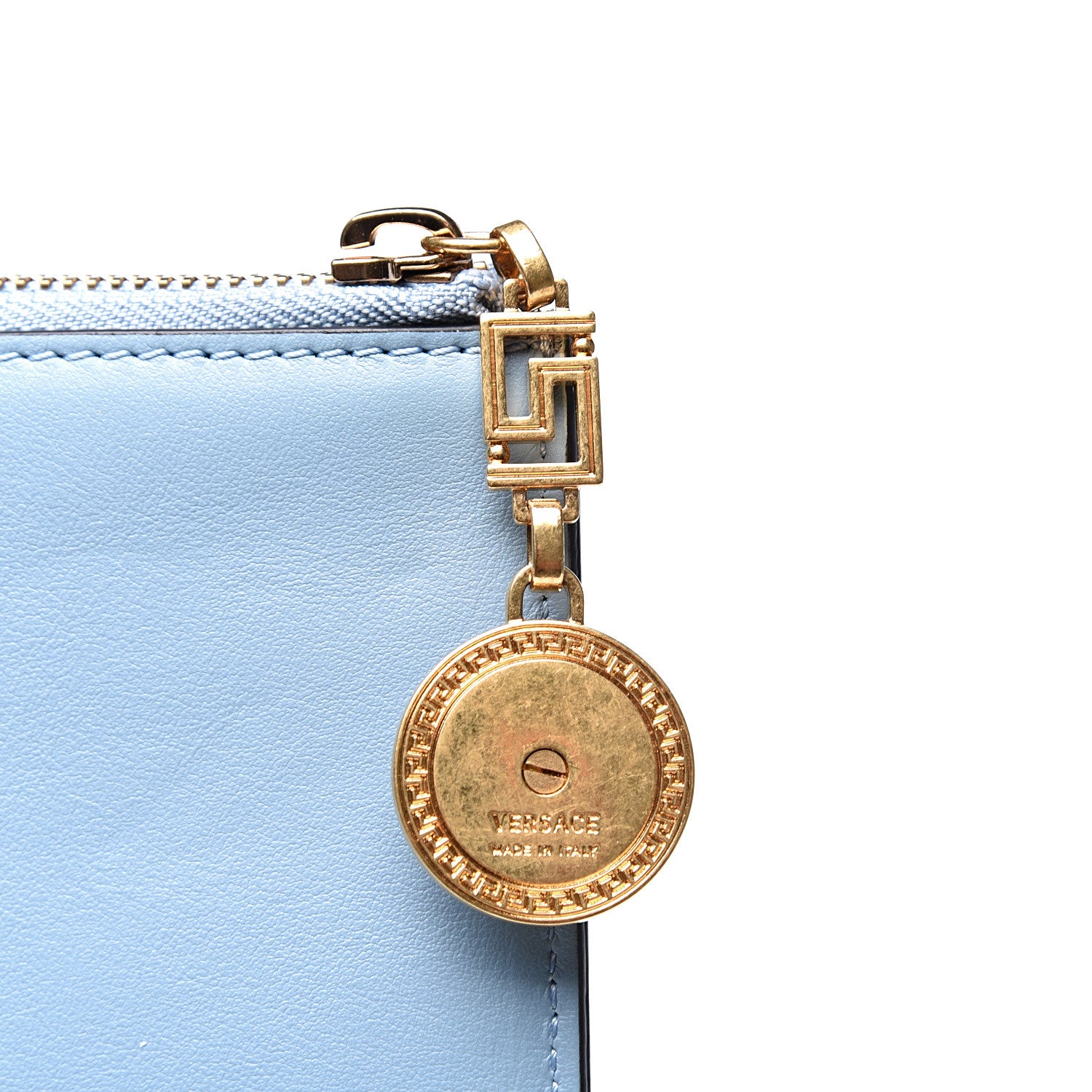 Versace Calfskin Pochette Blue 9 of 10