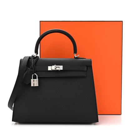 Hermes Epsom Kelly Sellier 25 Black 12 of 12