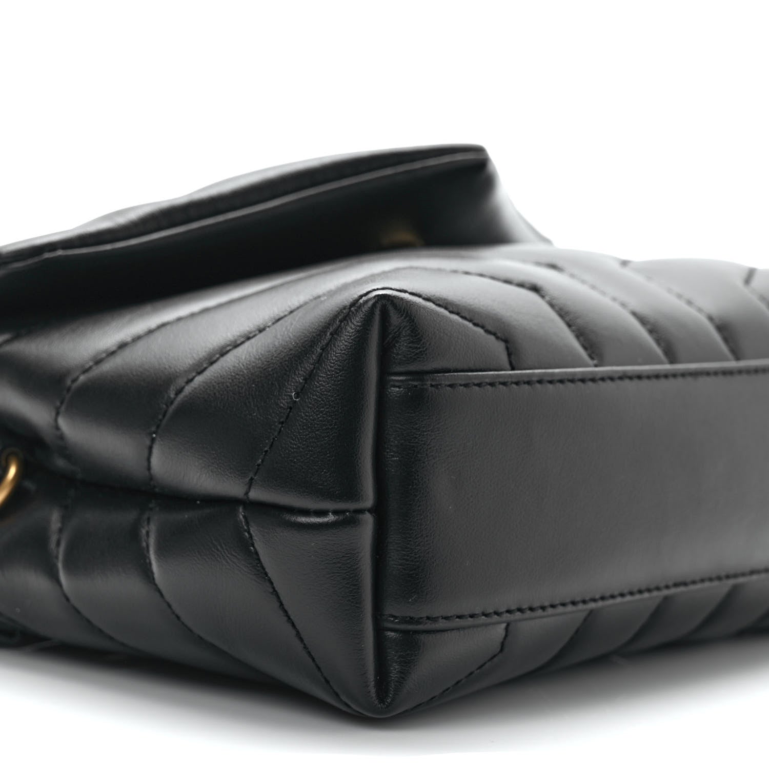 Saint Laurent Calfskin Y Quilted Monogram Toy Loulou Crossbody Bag Black 7 of 10