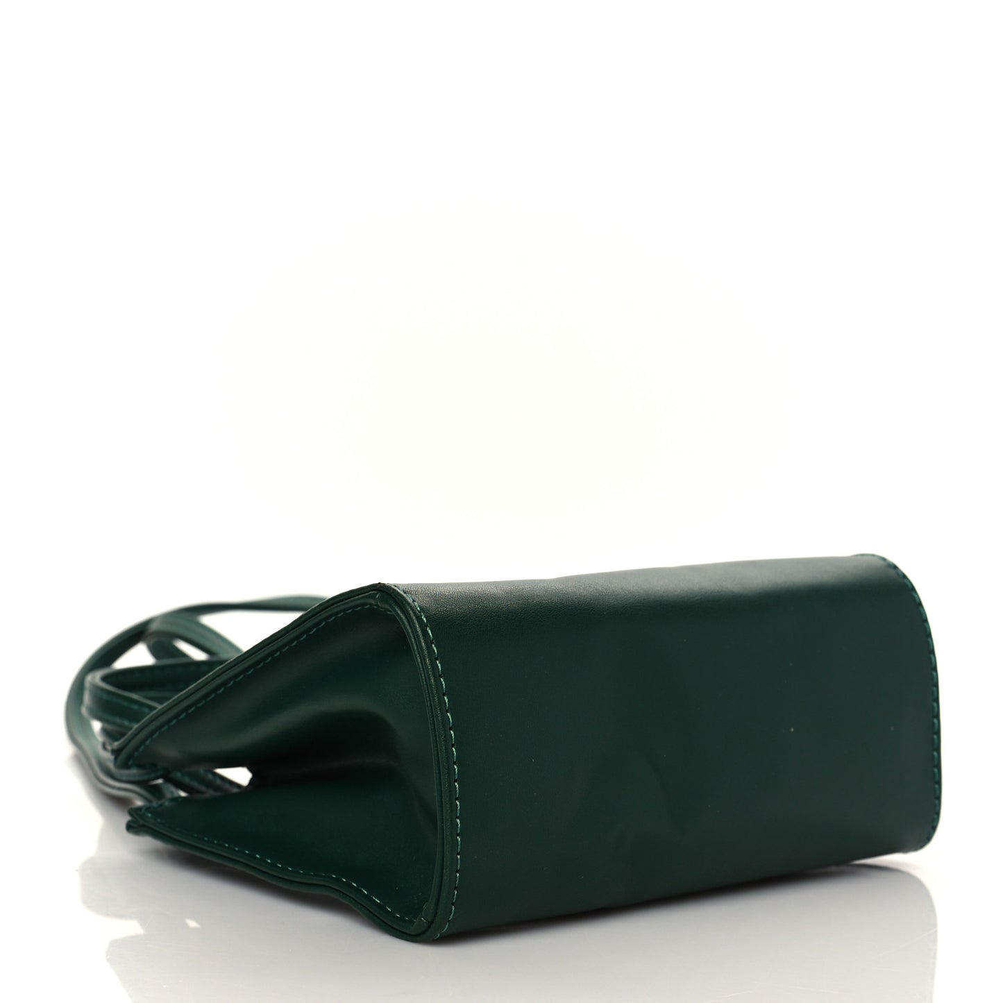 Vegan Leather Small Shopping Bag Dark Olive