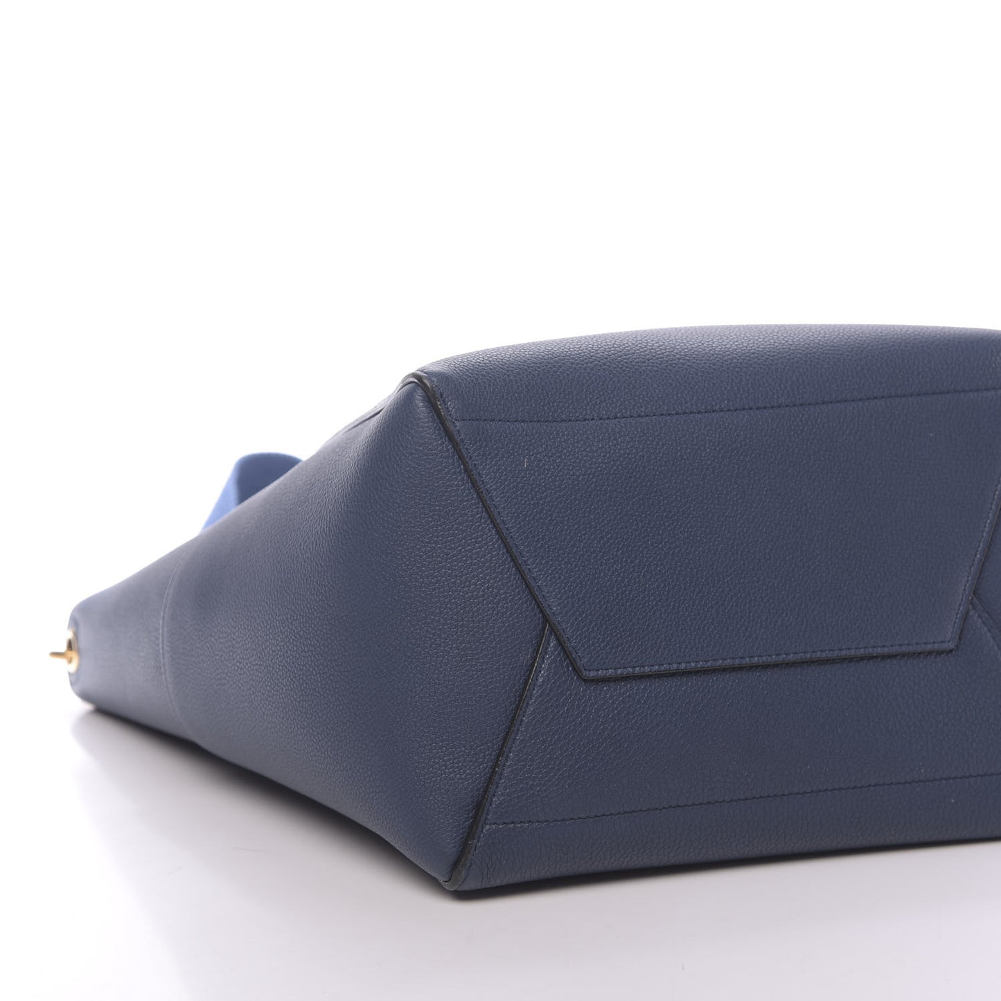 Soft Grained Calfskin Sangle Bucket Bag Deep Blue