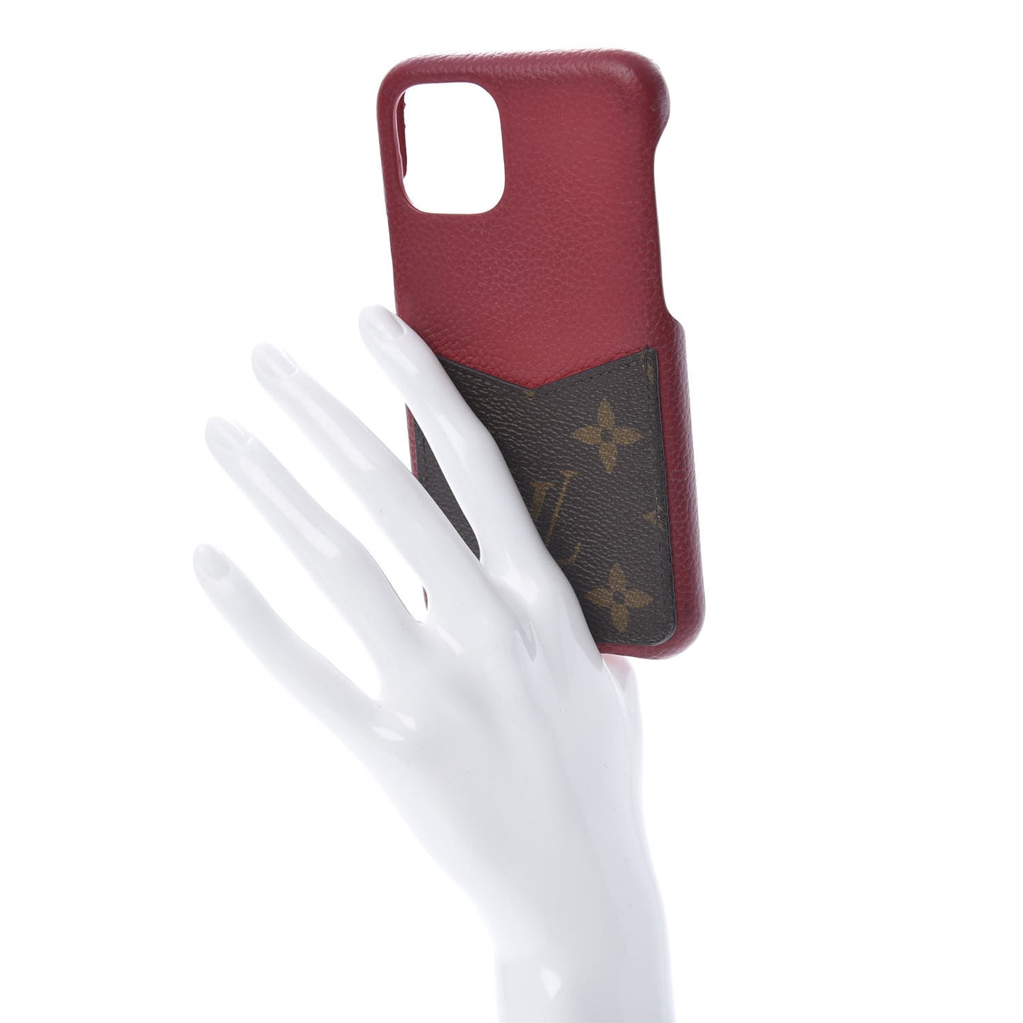 Calfskin Monogram iPhone 11 Pro Bumper Scarlet