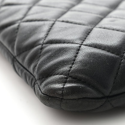 Chanel Lambskin Quilted Large Cosmetic Case Black 9 of 14
