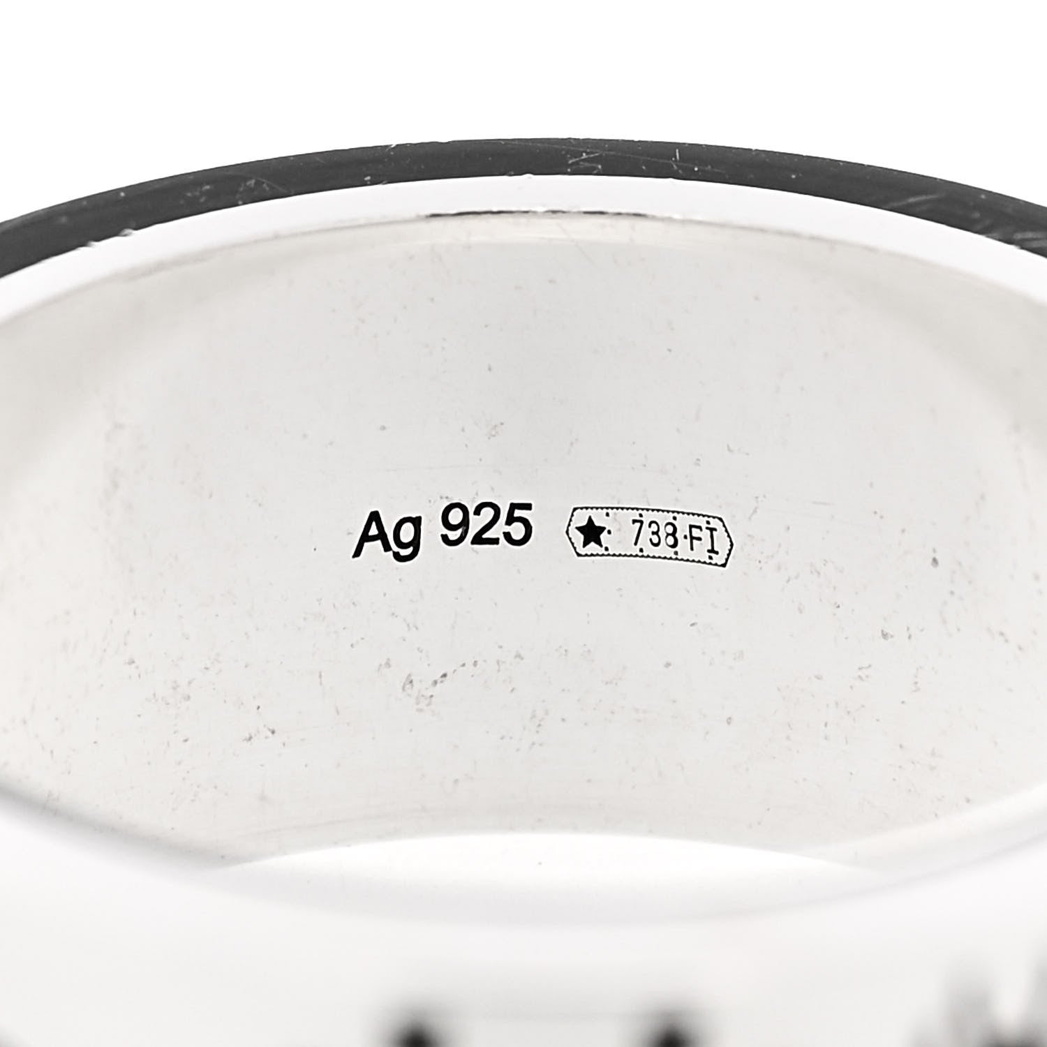 Gucci Sterling Silver GG Bee Band Ring 54 7 5 of 6