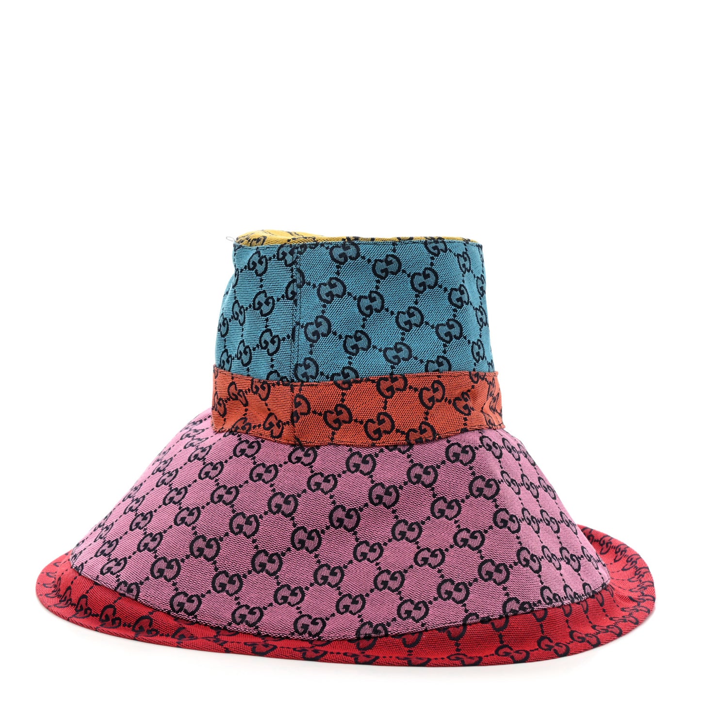 Monogram Multicolor Wide Brim Hat M Pink Multicolor