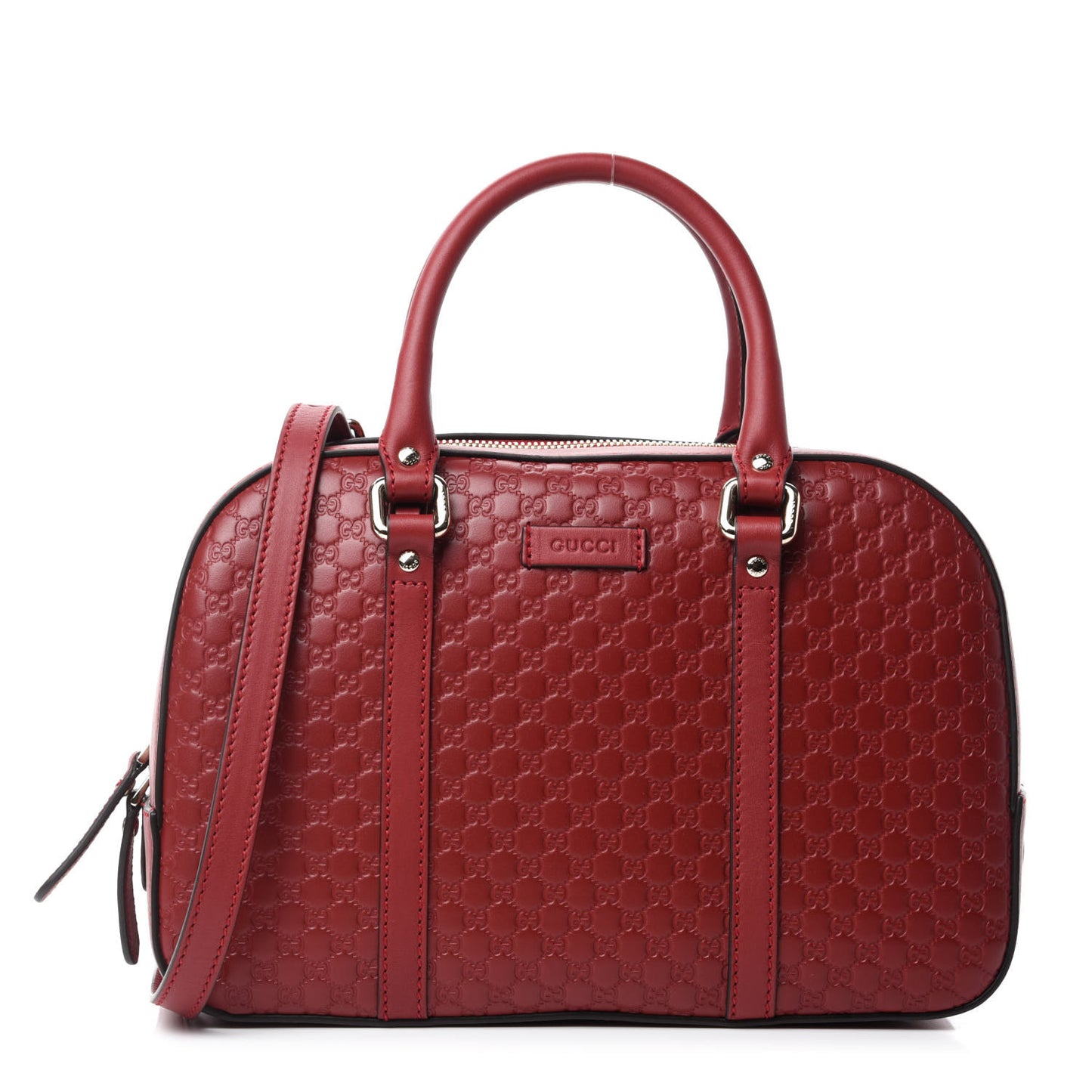 Soft Microguccissima Medium Crossbody Bag Rosso