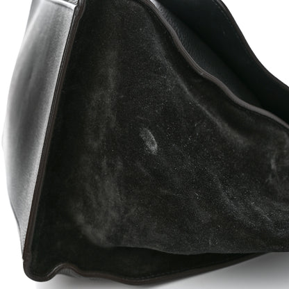Celine Drummed Calfskin Suede Large Trapeze Black 11 of 12
