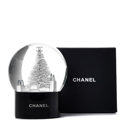 Chanel Glass Christmas Tree Shopping Bag Snow Globe 3 of 3
