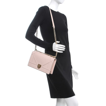 Christian Dior Grained Calfskin Medium Diorama Flap Bag Nude 2 of 8