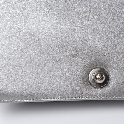 Chanel Metallic Lambskin Stingray Quilted Small Boy Flap Silver 11 of 13
