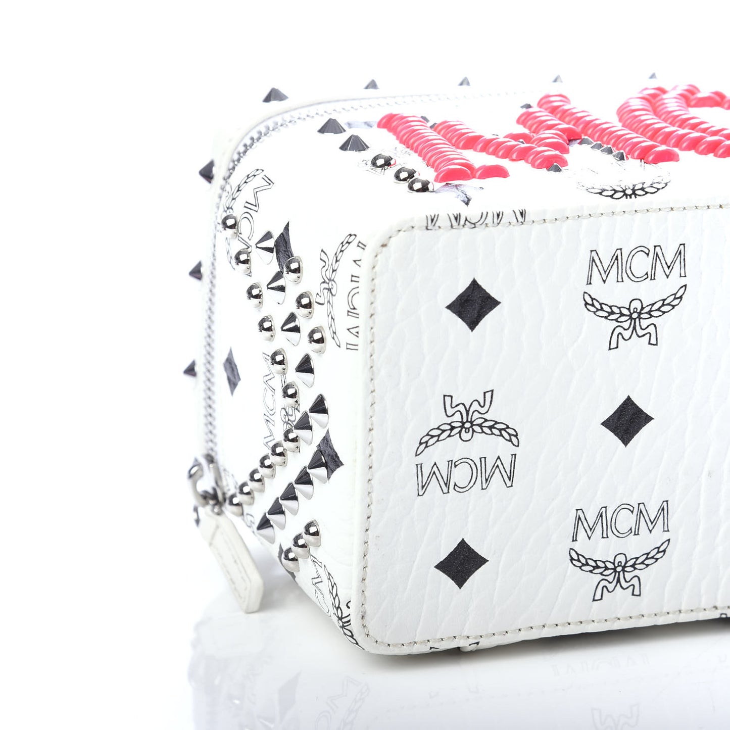 Visetos Rockstar Love Potion Studded Mini Vanity Crossbody Case White
