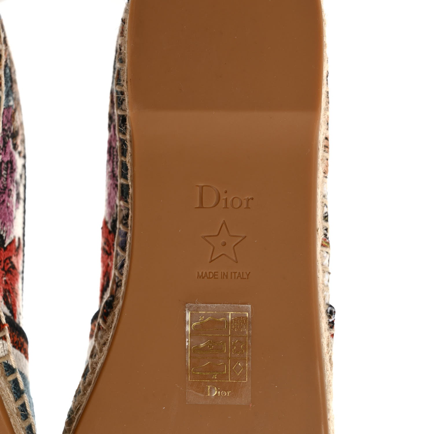 Christian Dior Canvas Mille Fleurs Embroidered Granville Espadrille 39 Multicolor 6 of 8
