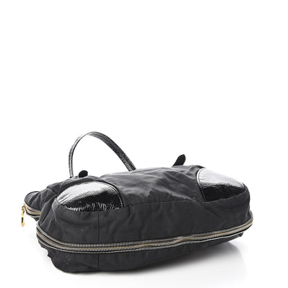 Prada Tessuto Nylon Vernice Tote Black 3 of 10