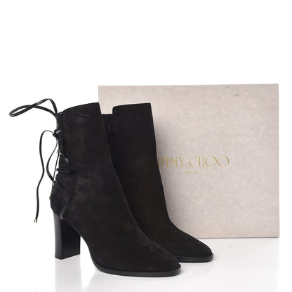 Saint Laurent JIMMY CHOO Suede Hampton 80 Boots 40 Black 9 of 9