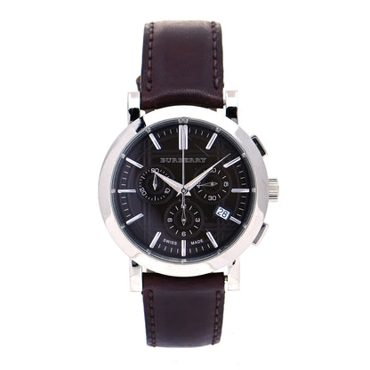 Burberry Stainless Steel Calfskin 40mm Heritage Chronograph Quartz Watch Black BU1383 1 of 8
