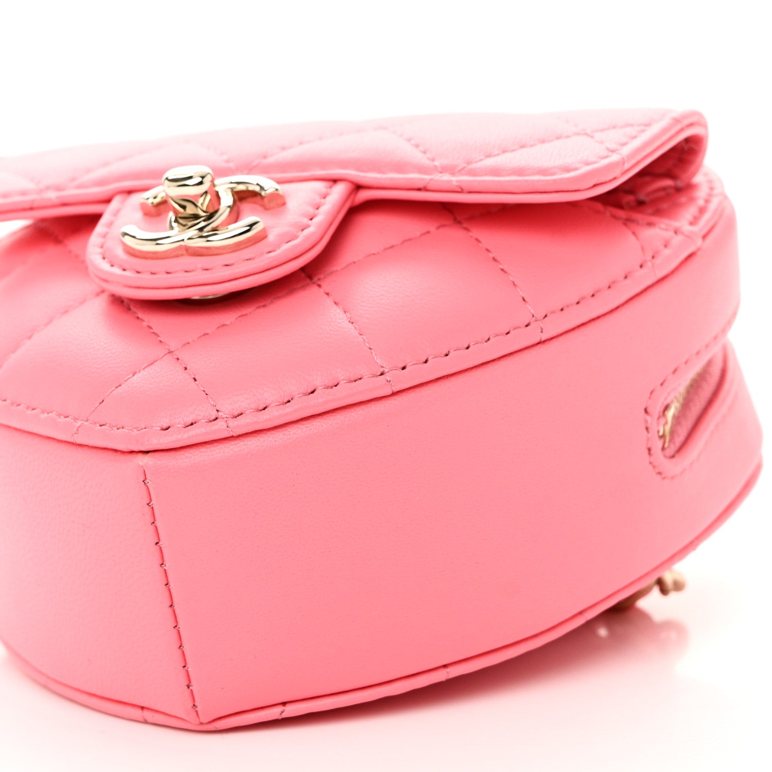 Chanel Lambskin Quilted CC In Love Heart Clutch With Chain Pink 10 of 10