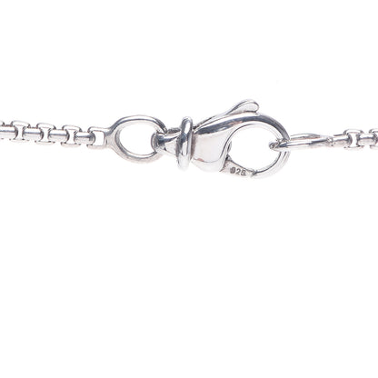 David Yurman Sterling Silver Black Onyx Black Diamond Small Dog Tag Pendant 4 of 5