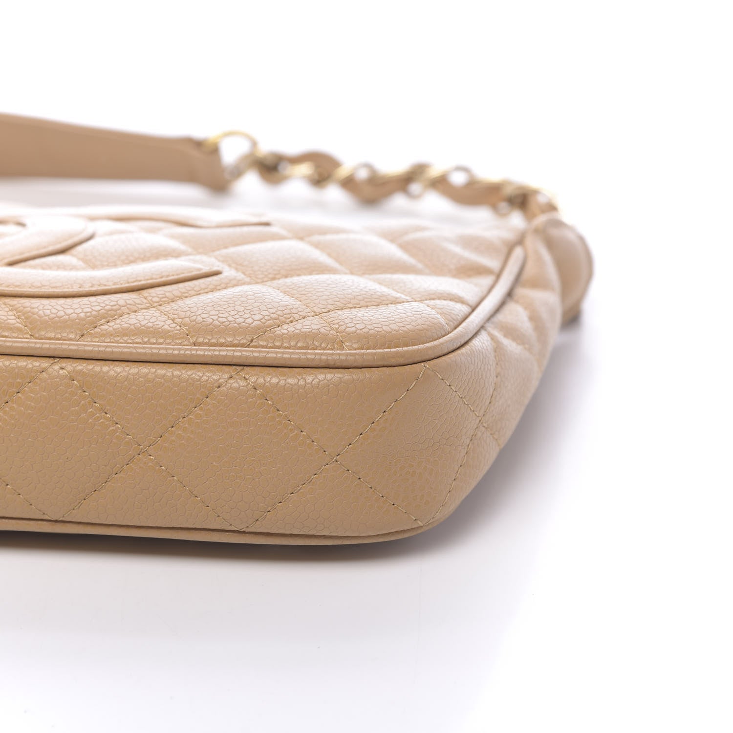 Chanel Caviar Quilted Timeless CC Shoulder Bag Beige 8 of 15