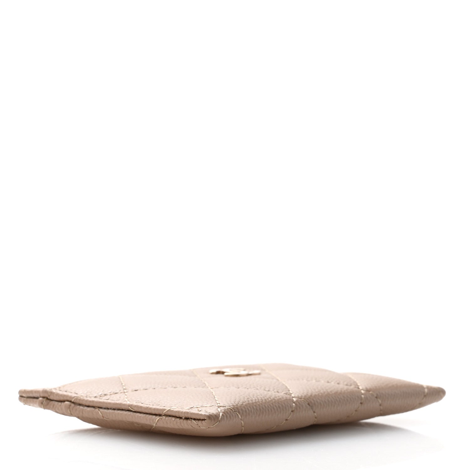 Chanel Caviar Quilted Card Holder Dark Beige 4 of 10