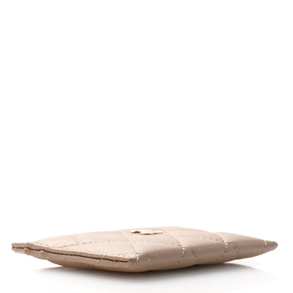 Chanel Caviar Quilted Card Holder Dark Beige 4 of 10