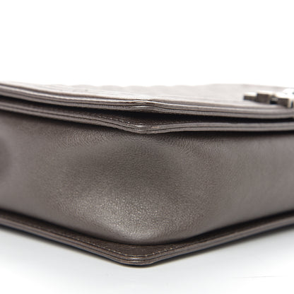 Chanel Calfskin Quilted Large Boy Flap Grey 7 of 10
