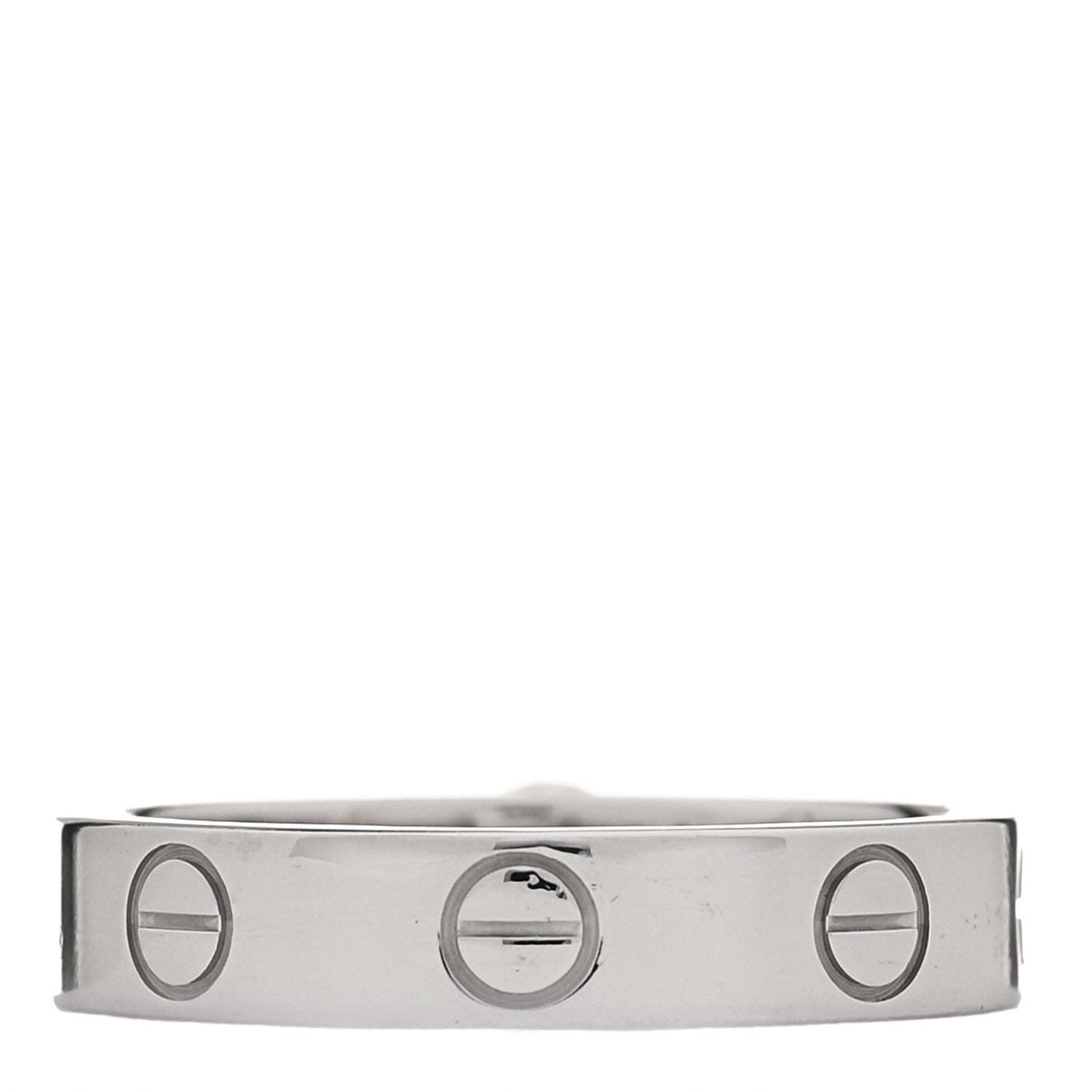 Cartier 18K White Gold Diamond .23ct LOVE Solitaire Engagement Ring 48 4.25 4 of 5