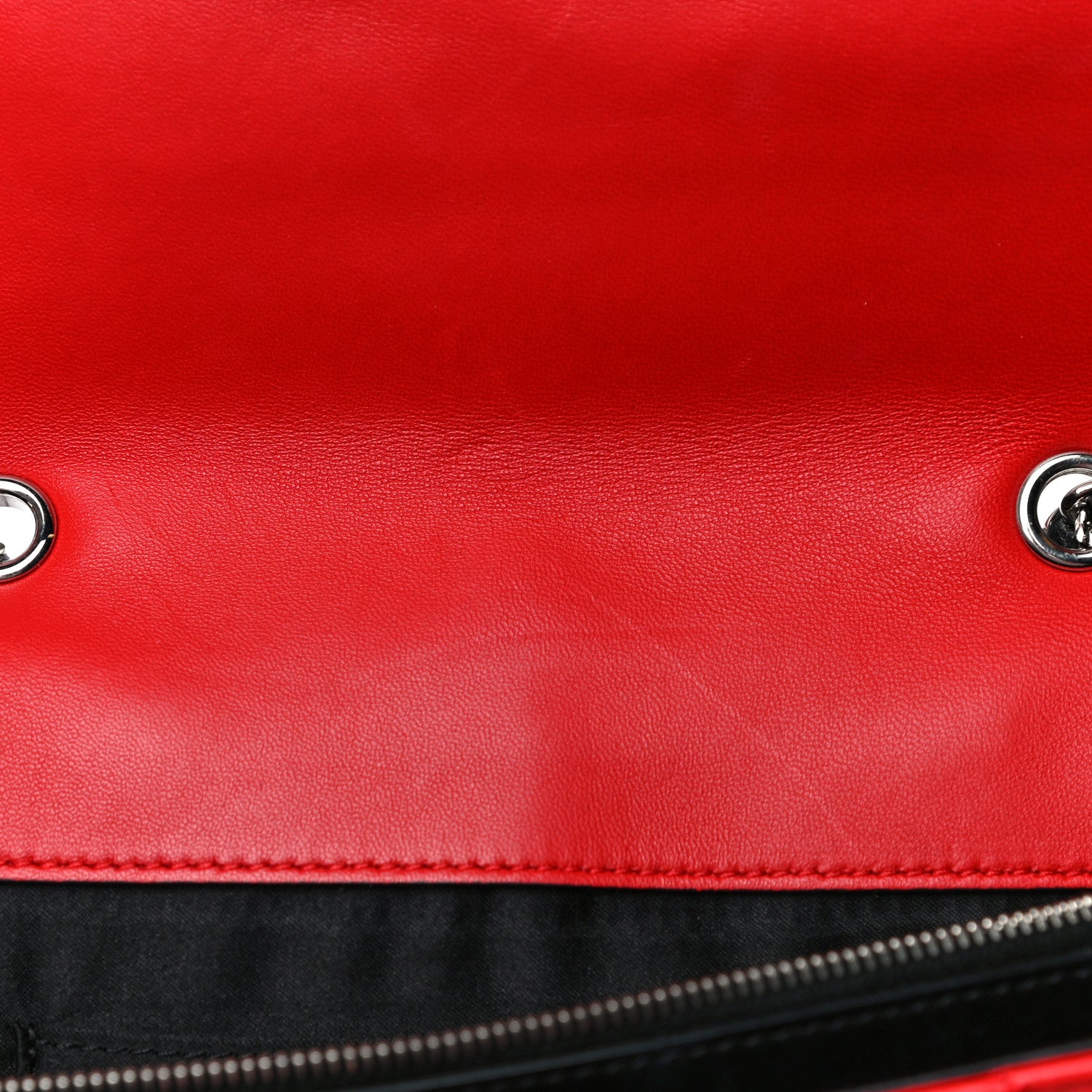 Chanel Lambskin Quilted Medium Graphic Flap Red Black 11 of 12