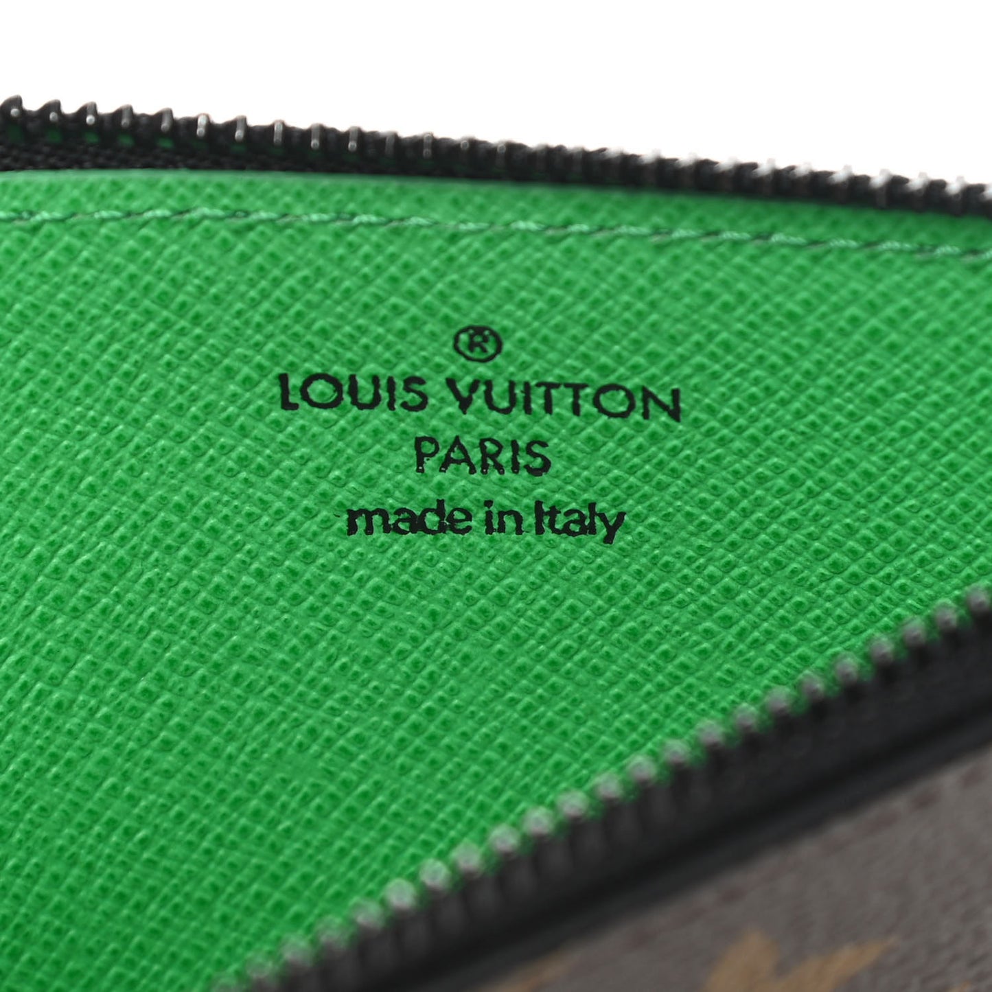 Monogram Calfskin Coin Card Holder Minty Green