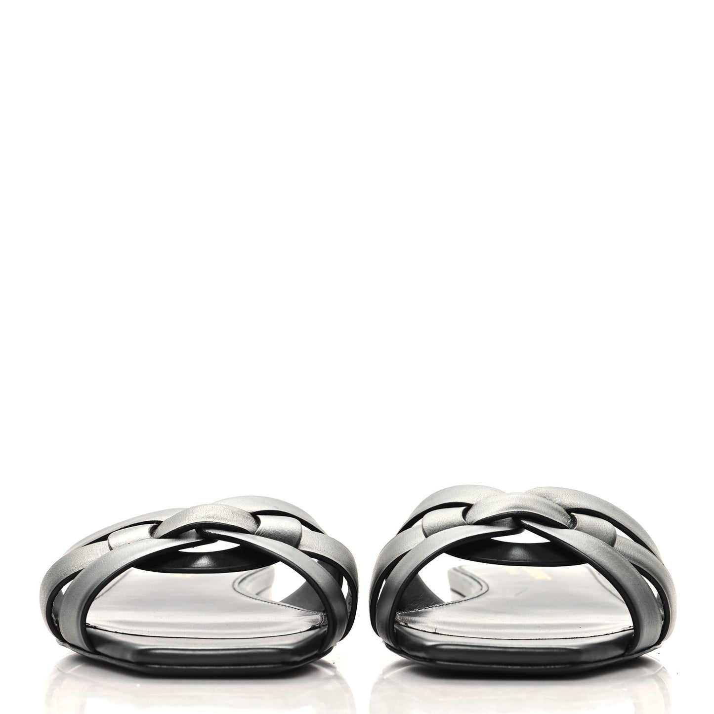 Calfskin Tribute 05 Slide Sandals 37.5 Vert Fonce