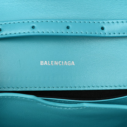 Balenciaga Shiny Box Calfskin Small B Bag Turquoise 6 of 10