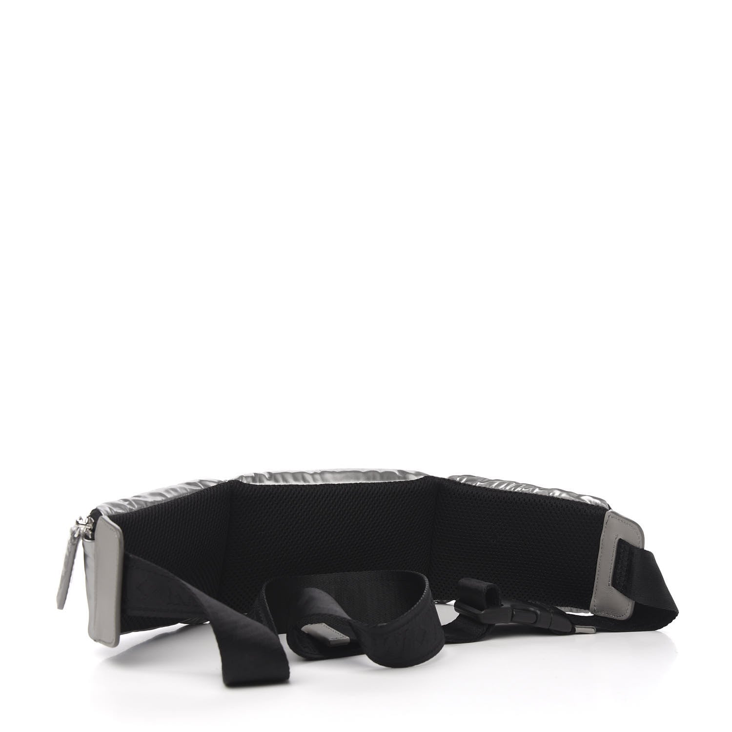 MCM Nylon Jemison Belt Bag Silver 2 of 6