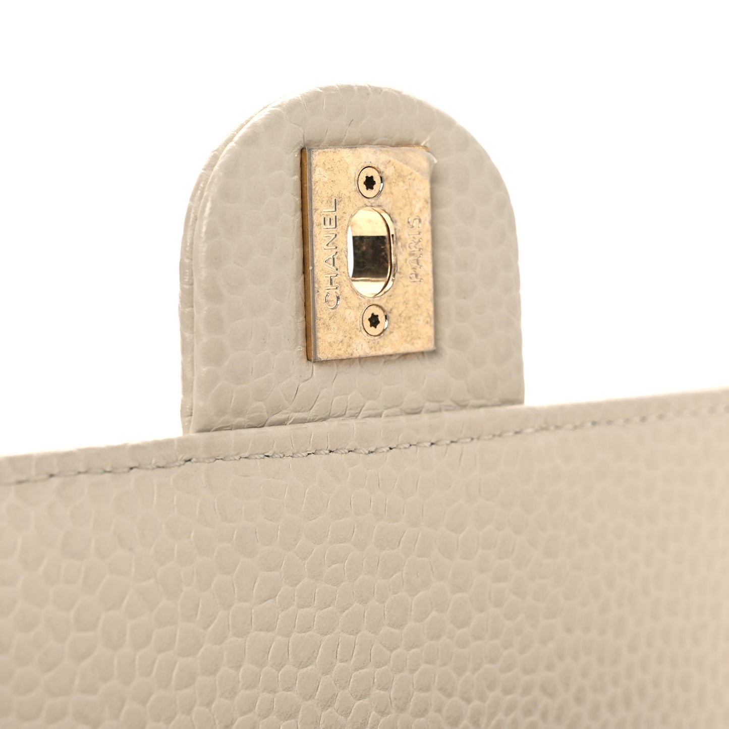 Caviar Quilted Mini Flap Bag Light Beige