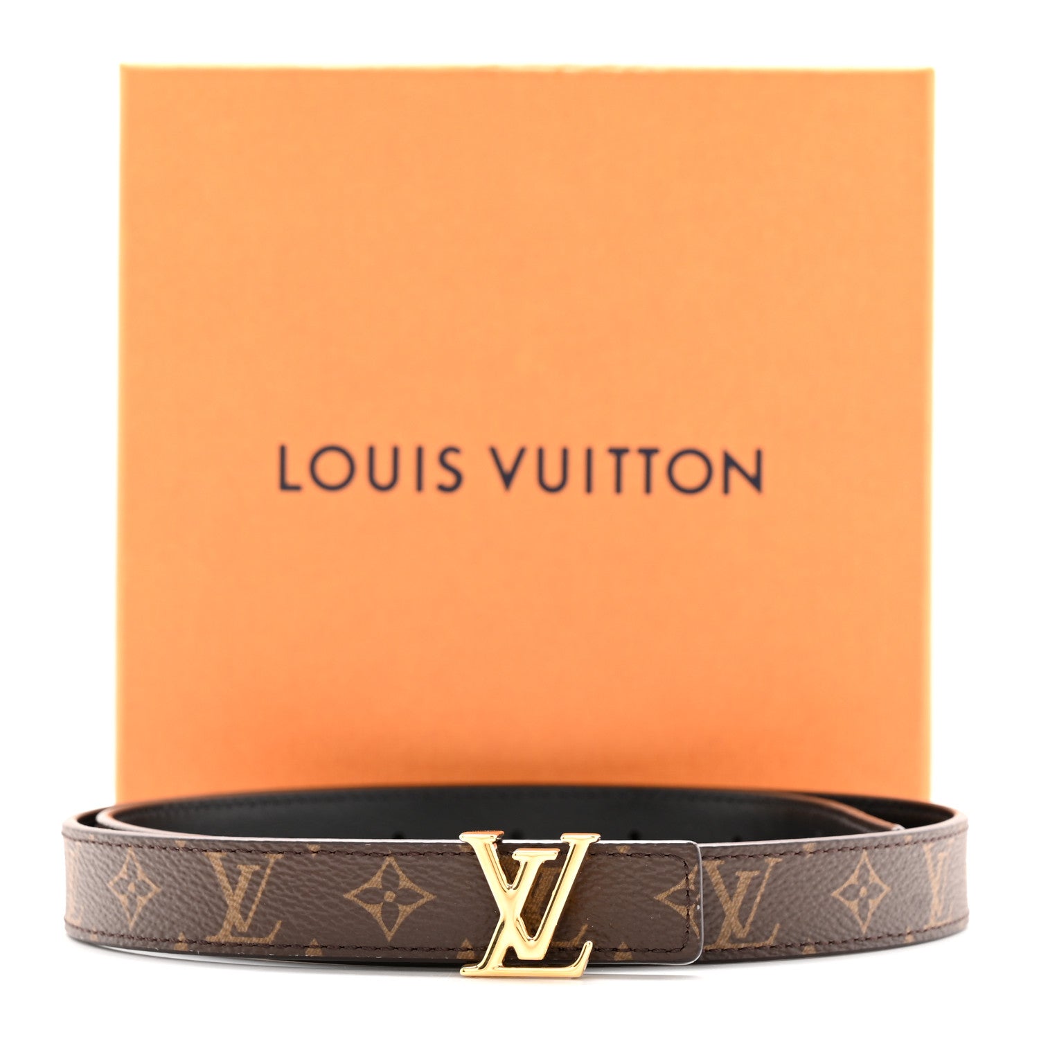 Louis Vuitton Calfskin Monogram 20mm LV Iconic Reversible Belt 80/32 Black 7 of 7