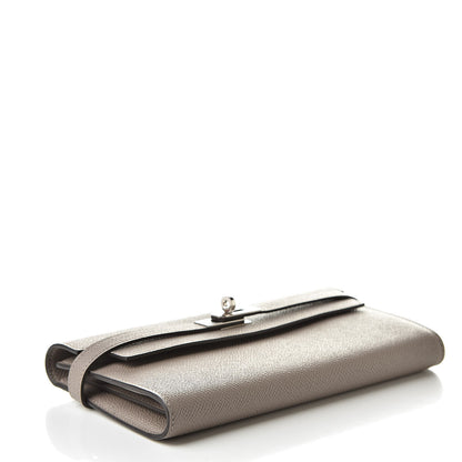 Hermes Epsom Kelly Longue Wallet Gris Asphalte 4 of 8