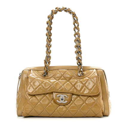 Chanel Patent Quilted Day Glo Flap Bag Beige 1 of 20