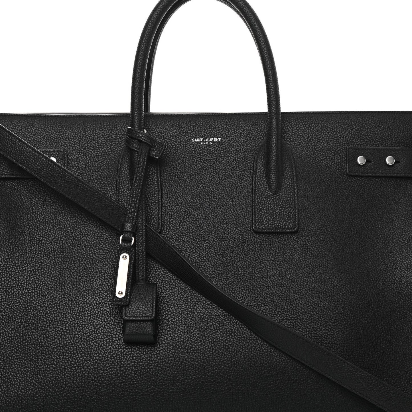 Grained Calfskin Large Souple Sac De Jour Black