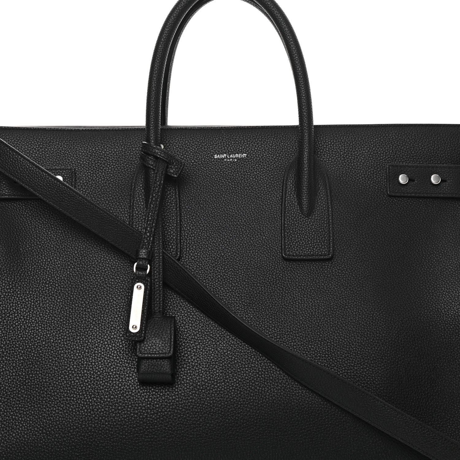 Saint Laurent Grained Calfskin Large Souple Sac De Jour Black 8 of 13