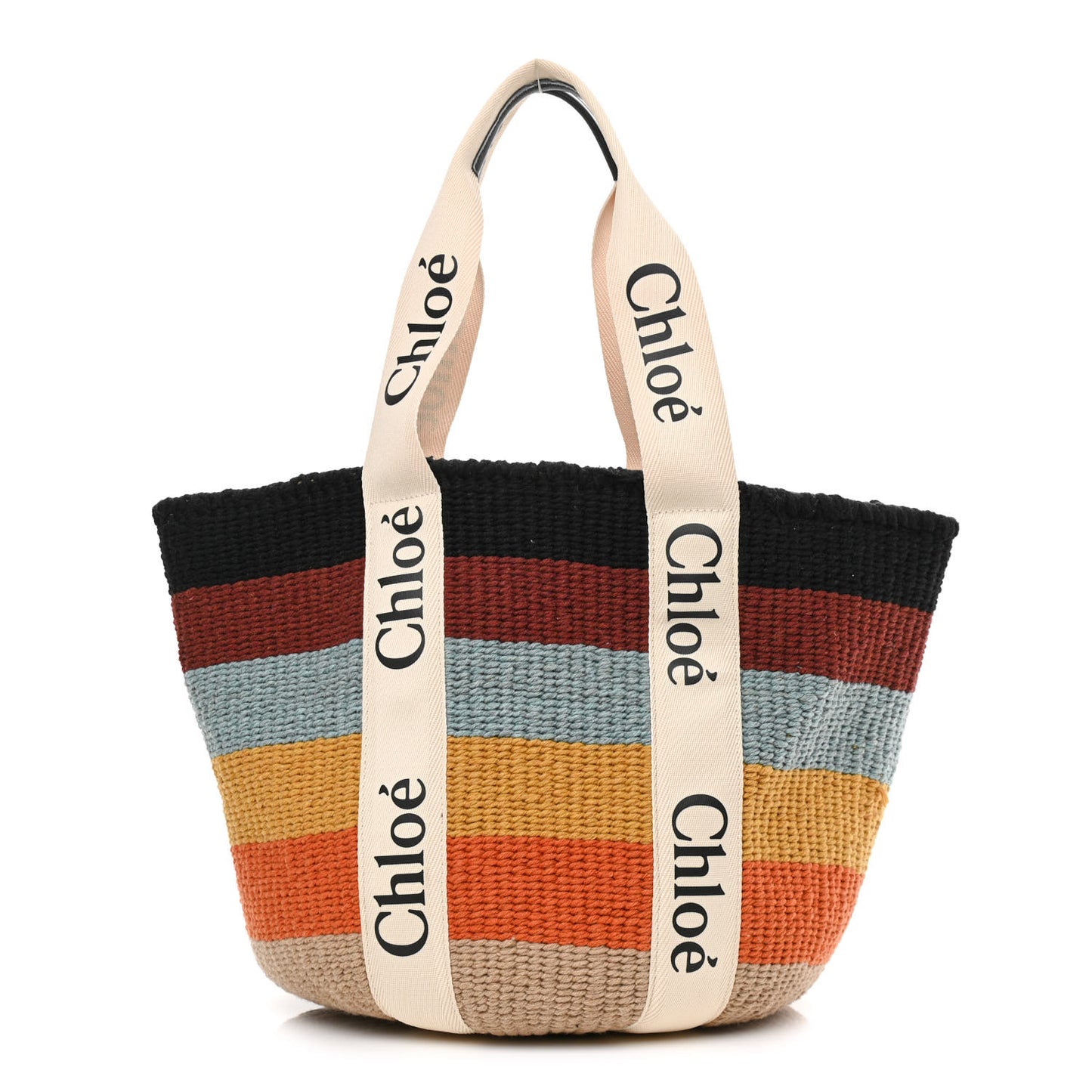 X MIFUKO Woven Large Woody Basket Tote Multicolor