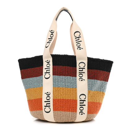 Chloe X MIFUKO Woven Large Woody Basket Tote Multicolor 1 of 11