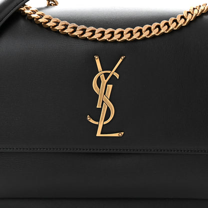 Saint Laurent Calfskin Large Monogram Sunset Black 7 of 9