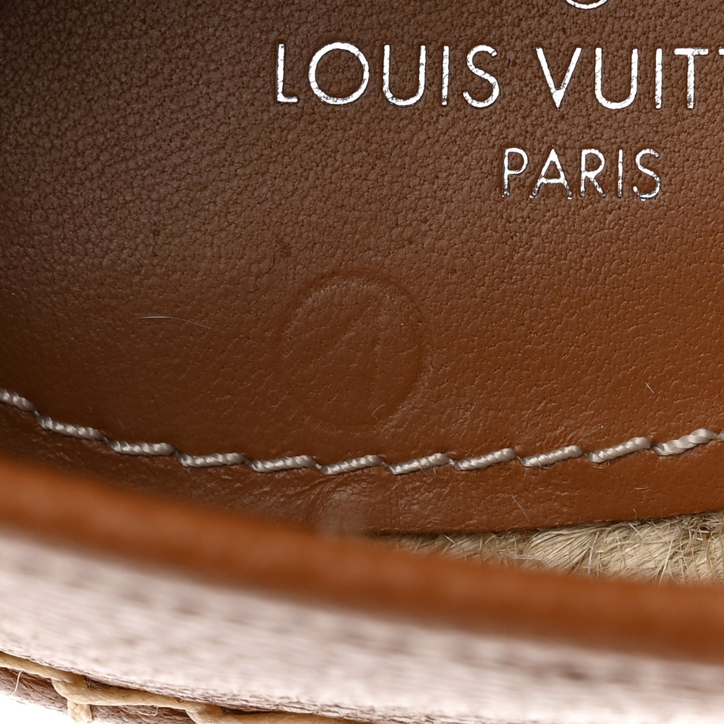 Monogram Leather Starboard Espadrille Flats 39 Brown