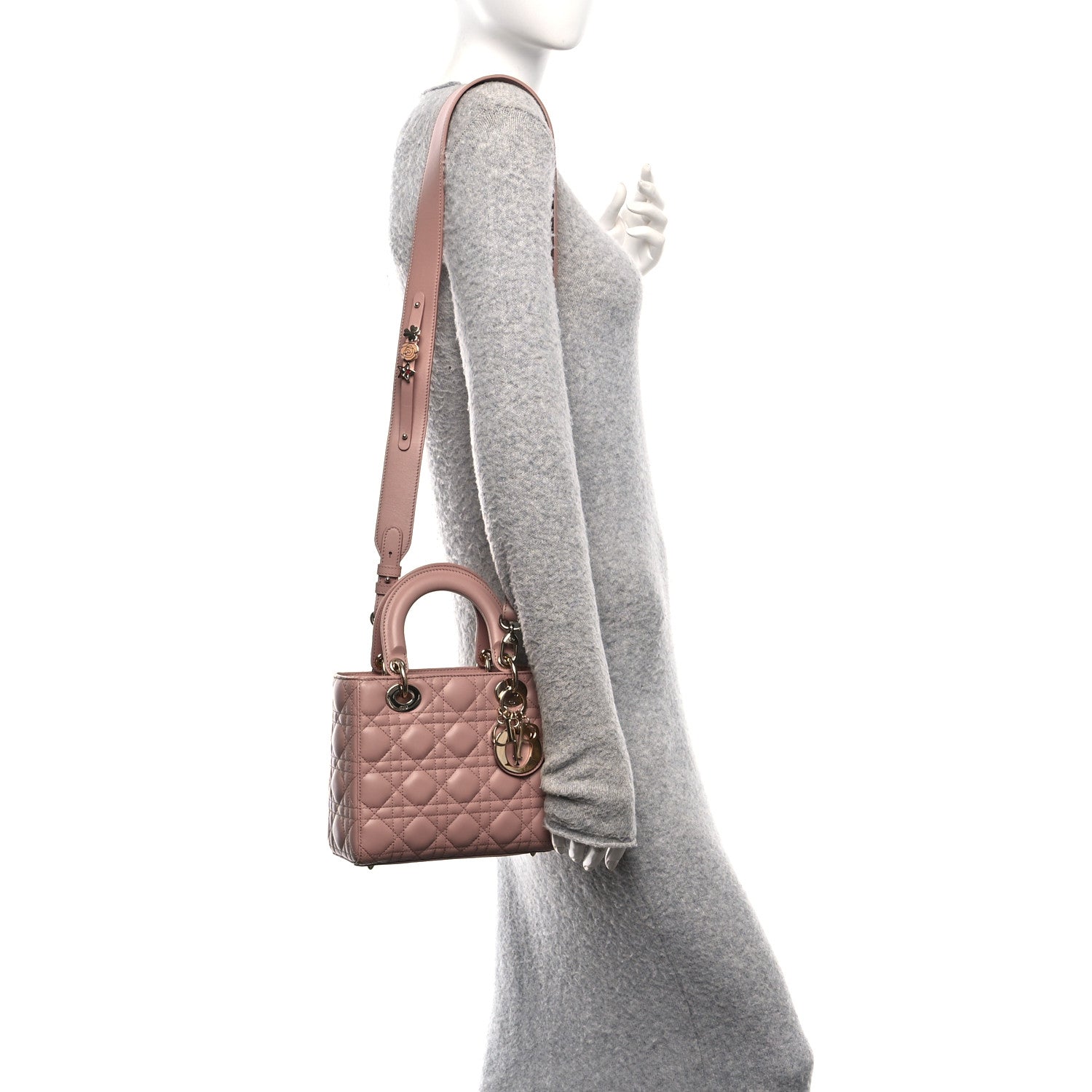 Christian Dior Lambskin Cannage Small My ABCDior Lady Dior Fard 2 of 10