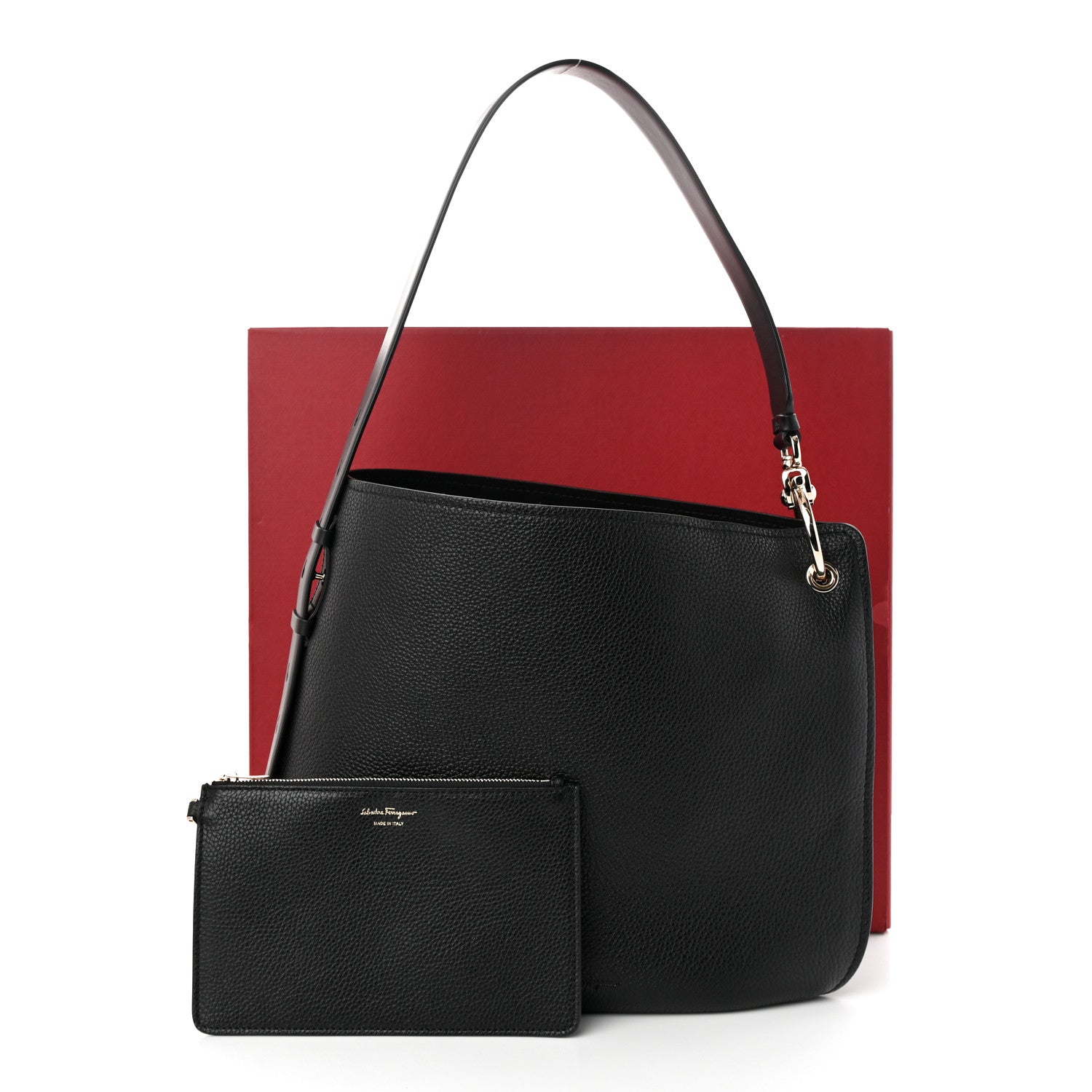 Salvatore Ferragamo Calfskin Minerva Hobo Black 11 of 11
