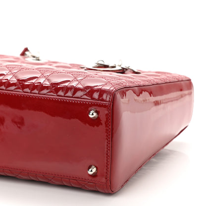 Christian Dior Patent Cannage Large Lady Dior Red 10 of 10