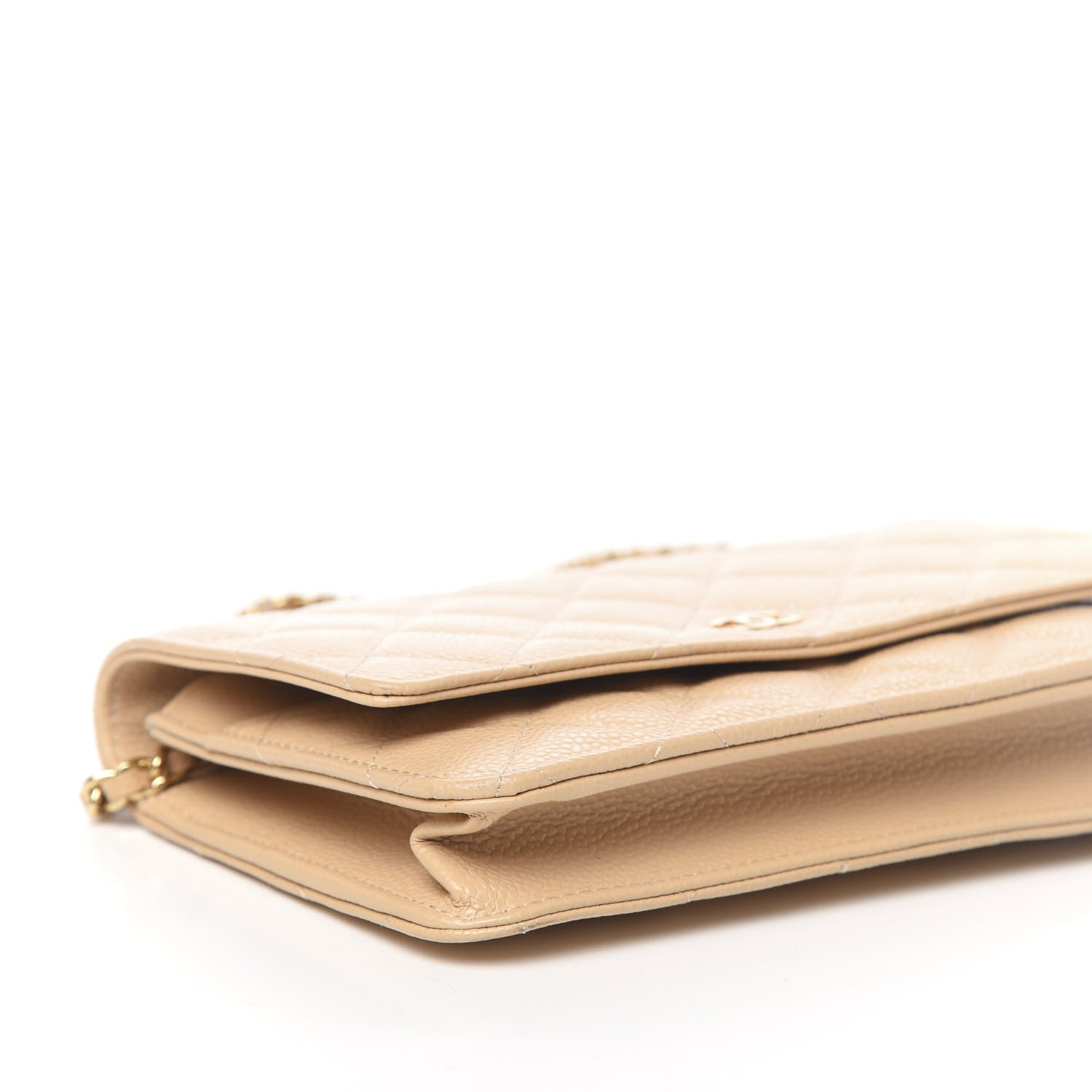 Chanel Caviar Quilted Wallet On Chain WOC Beige 11 of 13