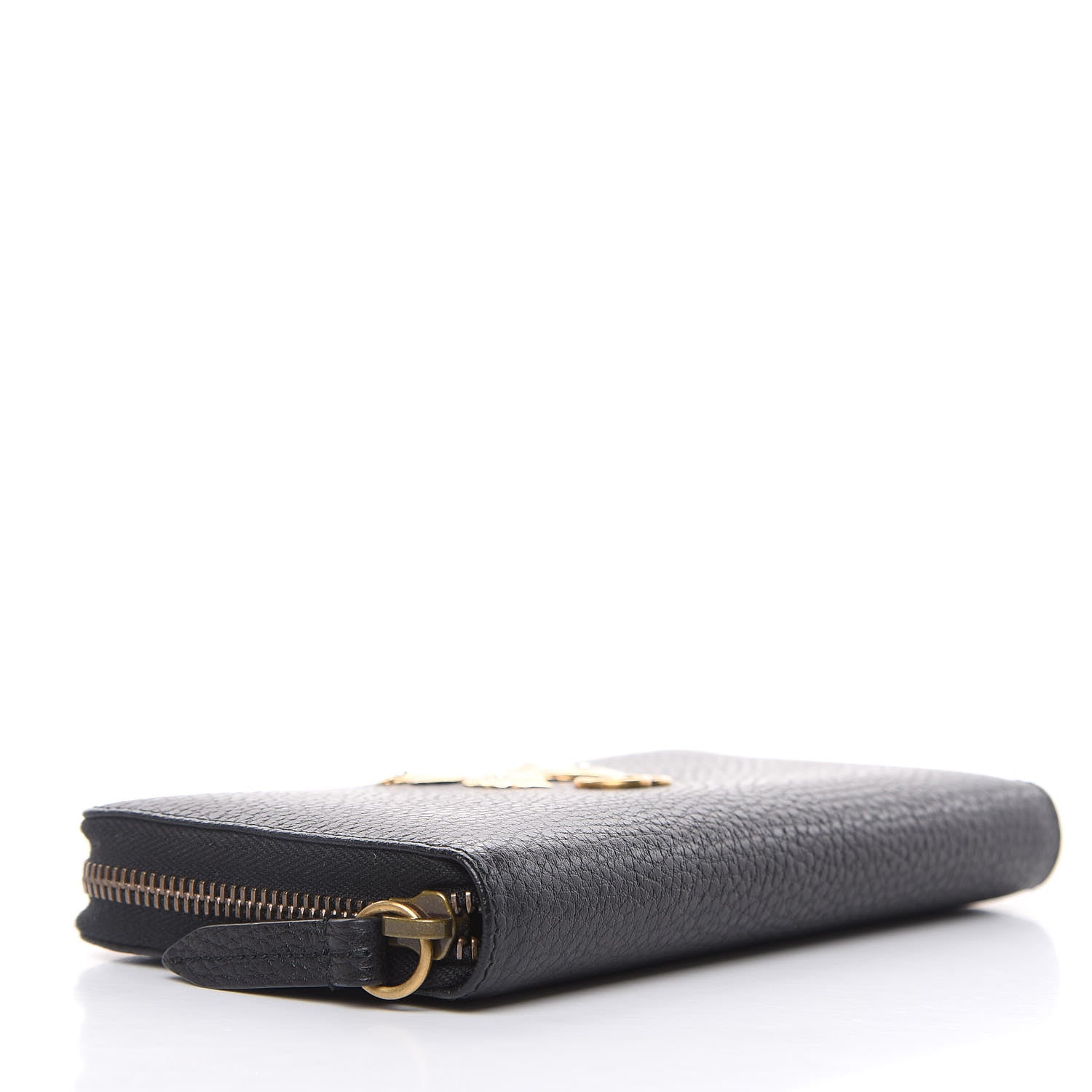 Gucci Calfskin Butterfly Zip Around Wallet Black 4 of 10