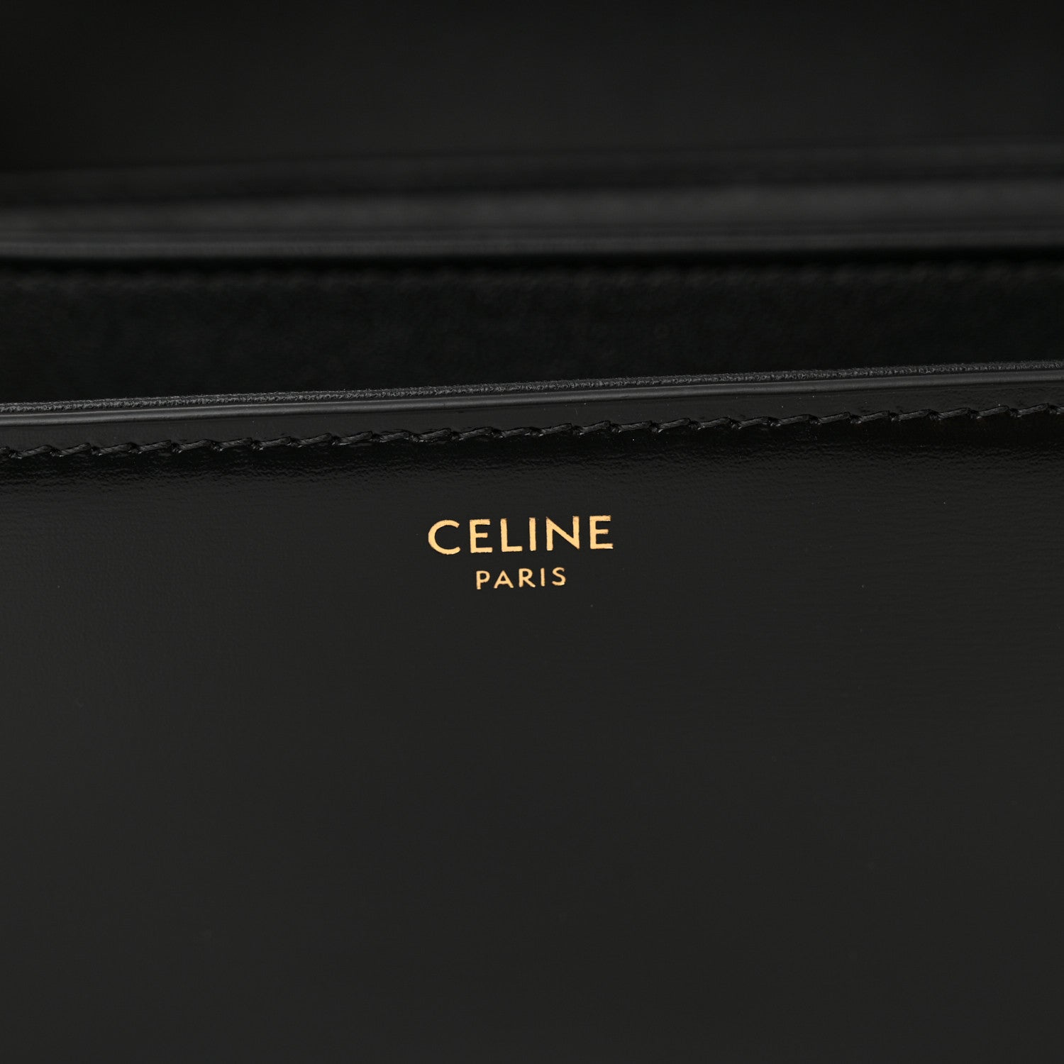 Celine Shiny Calfskin Medium Triomphe Black 6 of 11